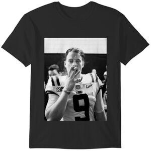 Cigar Joe Burrow Shirt Funny Football Meme Graphic Tee Sports Fan Unisex Tee 117